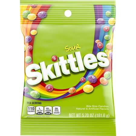 SKITTLES Skittles Sour Candy 5.7 oz., PK12 159314